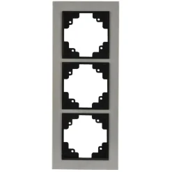 Abdeckrahmen Imola 3-fach Edelstahl Serie 305