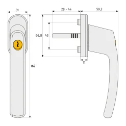 Abus Fenstergriff FG210S B/SB