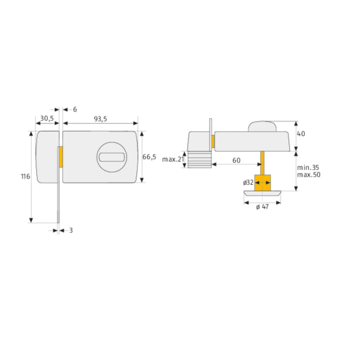 Abus Türzusatzschloss 2130 B