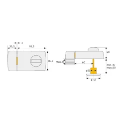 Abus Türzusatzschloss 2110 W