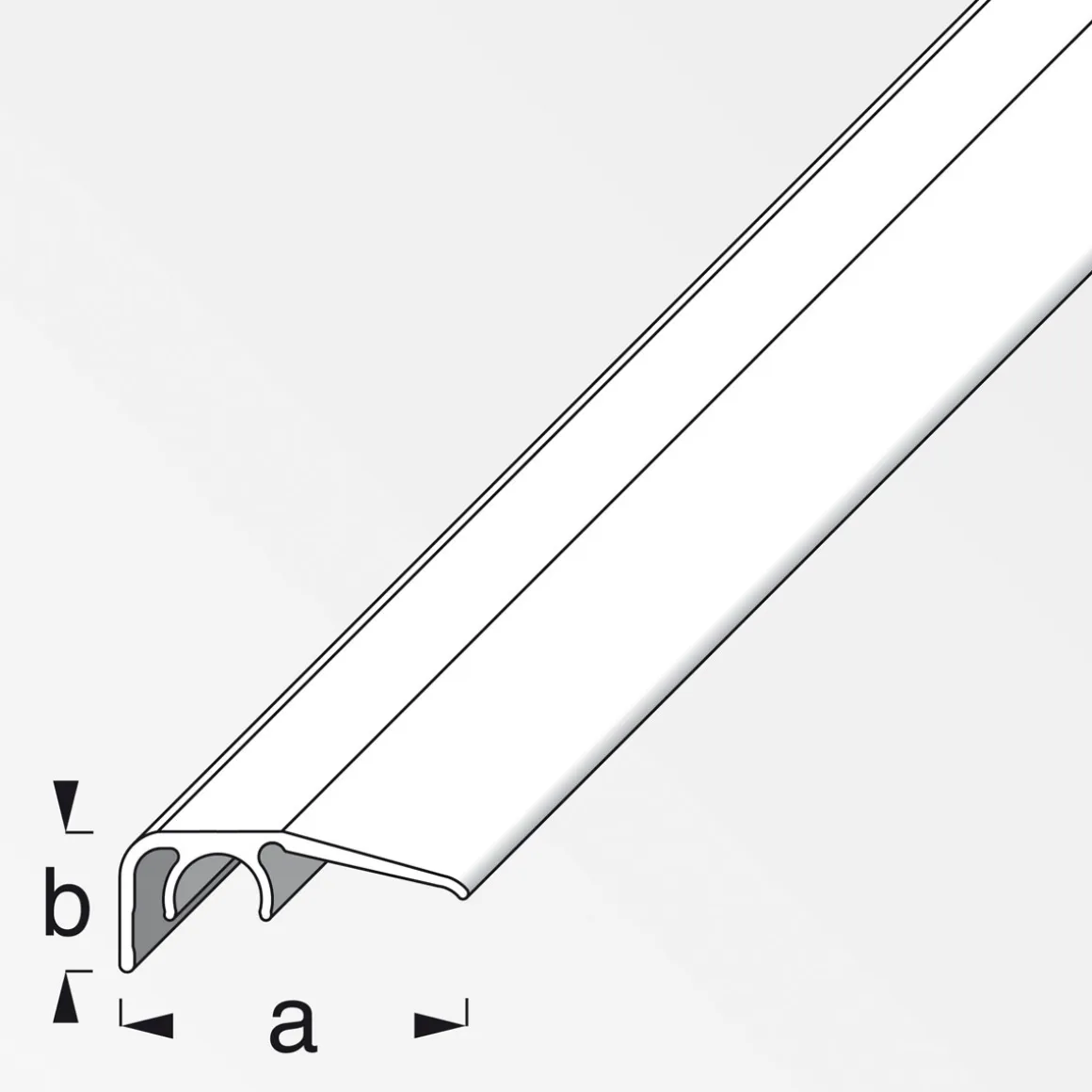 Alfer Abschluss-Profil Clipstech 12,5 mm 1m grau