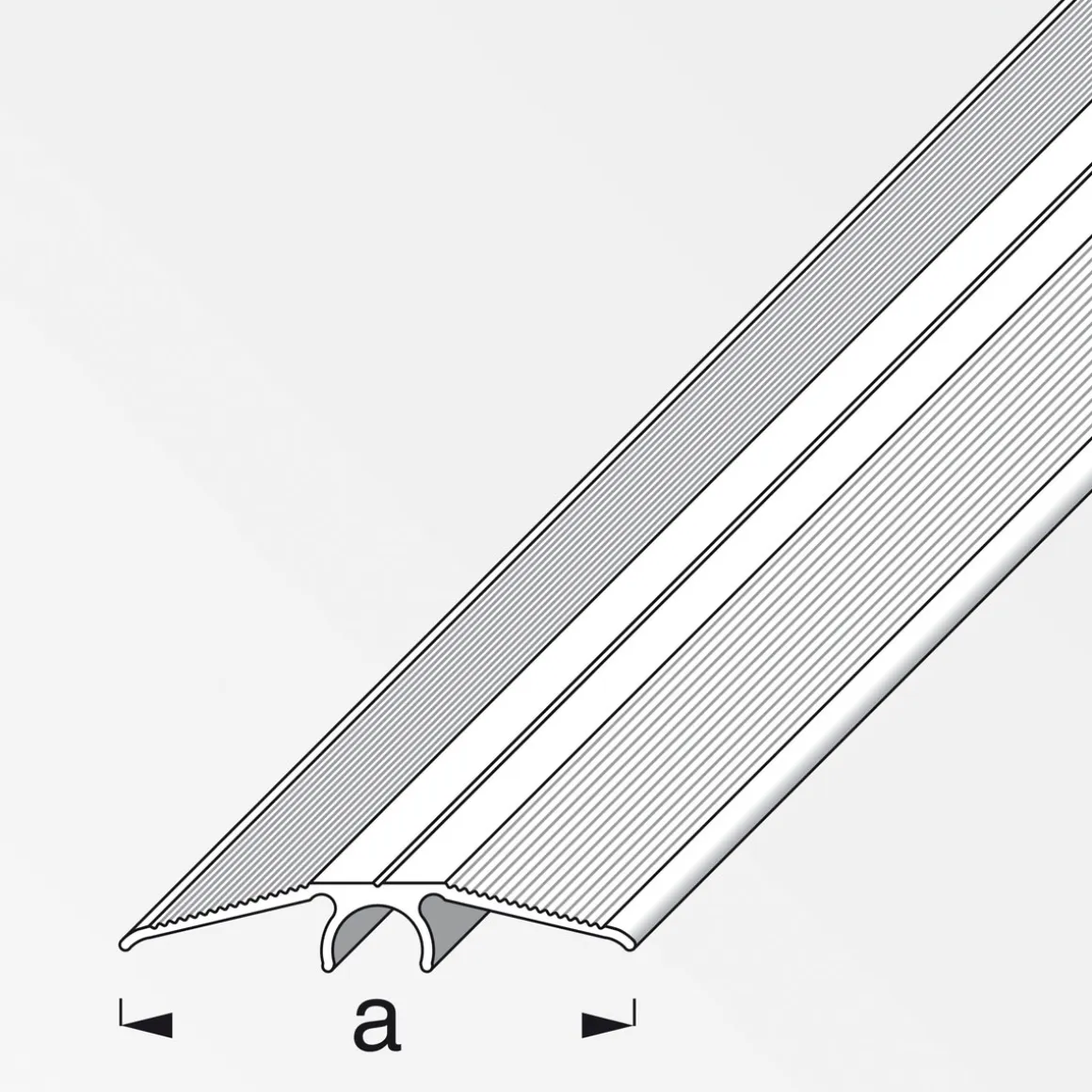Alfer Übergangsprofil Clipstech 46 mm 2m titan