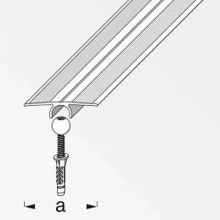 Alfer Übergangsprofil Clipstech-vario 33 mm 0,9m silber