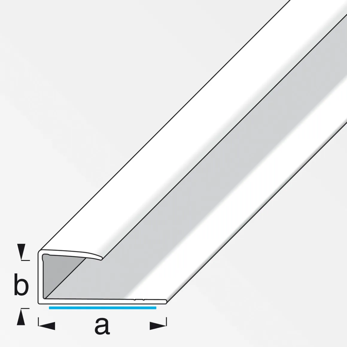 Alfer Einfass-Profil 14 mm 1m selbstklebend silber