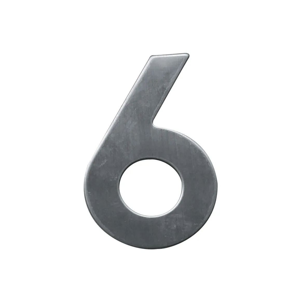 Alpertec Edelstahl-Hausnummer 6 satiniert