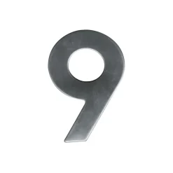 Alpertec Edelstahl-Hausnummer 9 satiniert