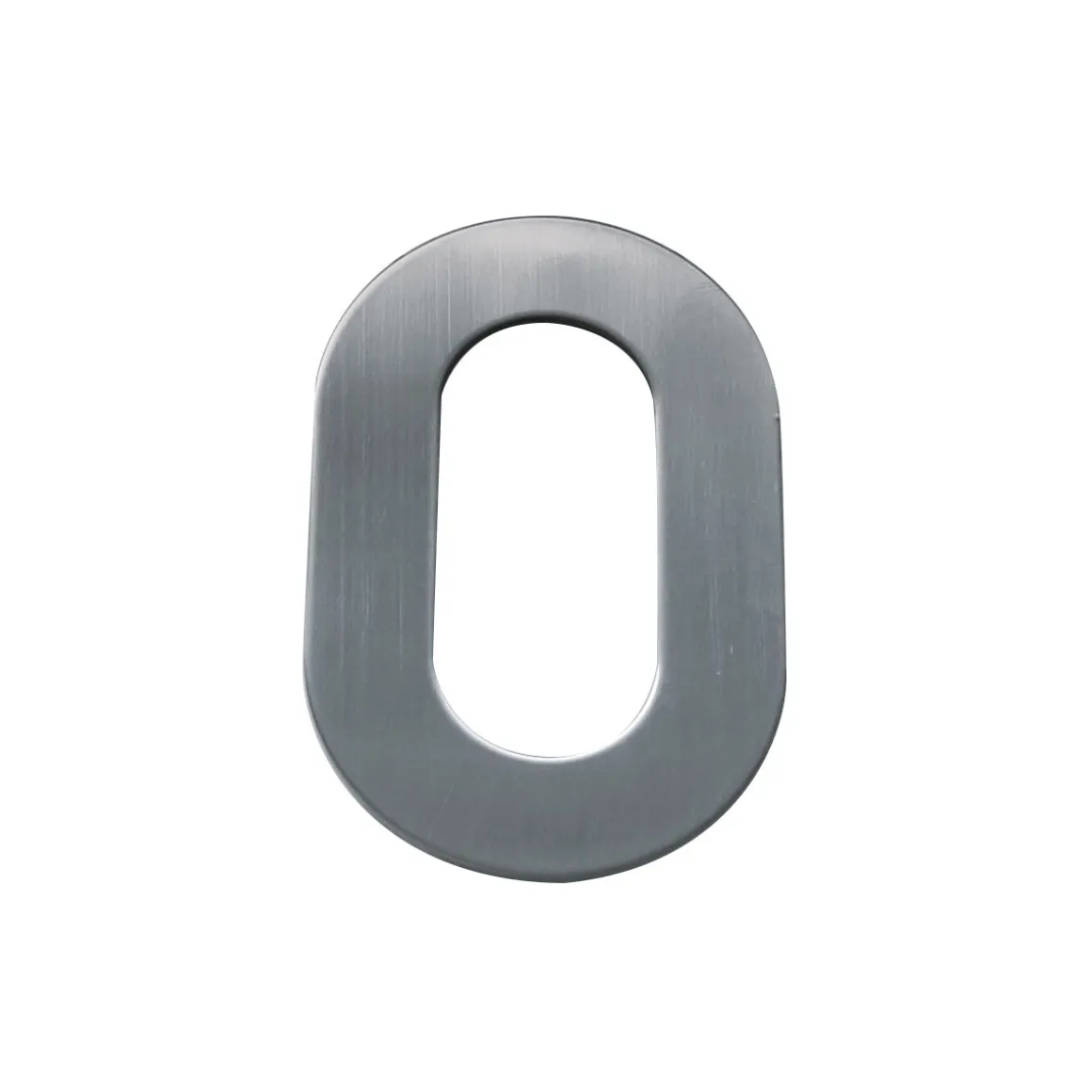 Alpertec Edelstahl-Hausnummer 0 satiniert