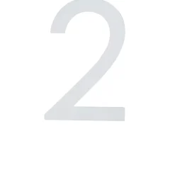 Alpertec Hausnummer 2 nachtleuchtend selbstklebend weiß-grün