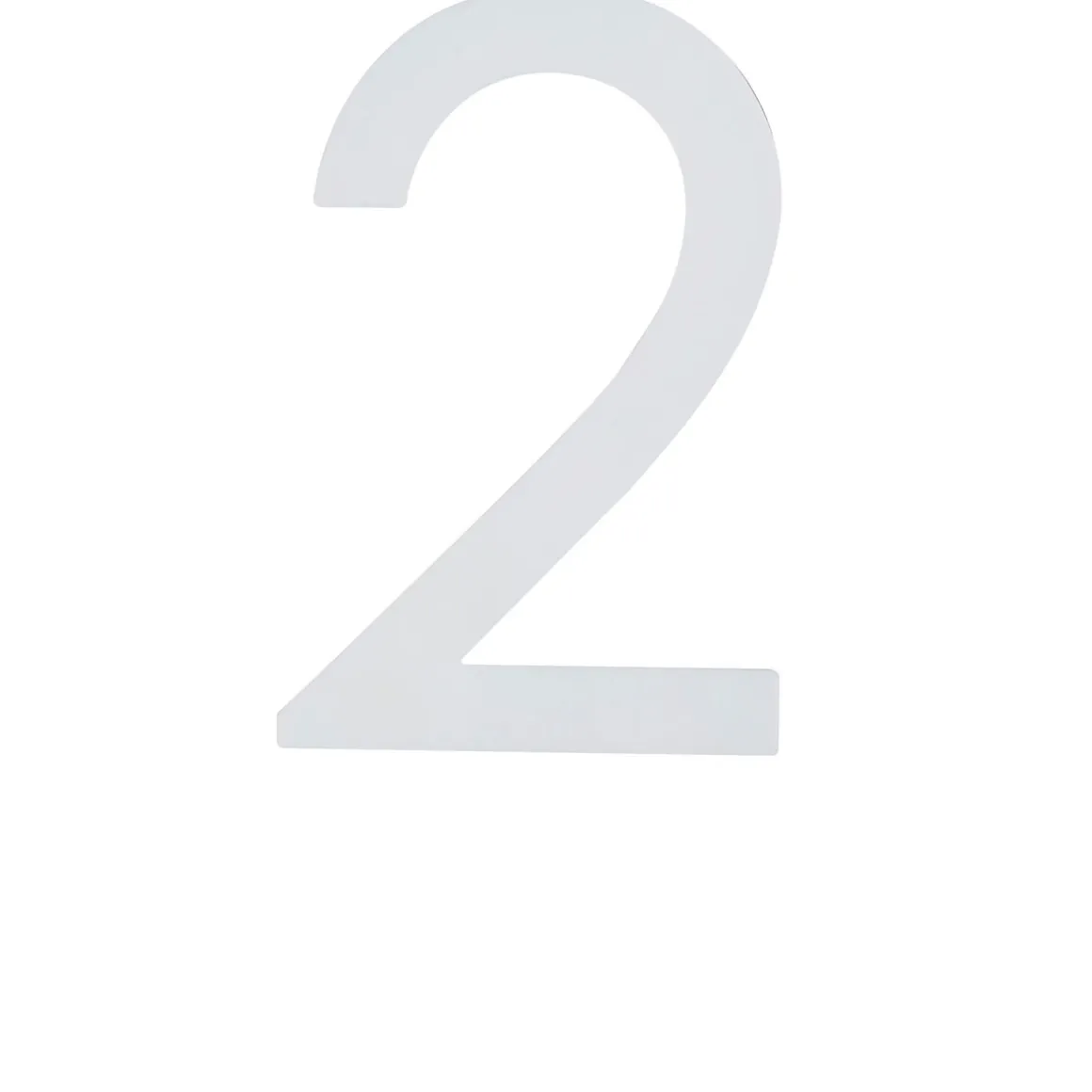 Alpertec Hausnummer 2 nachtleuchtend selbstklebend weiß-grün