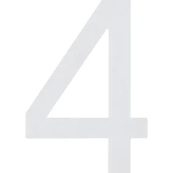 Alpertec Hausnummer 4 nachtleuchtend selbstklebend weiß-grün