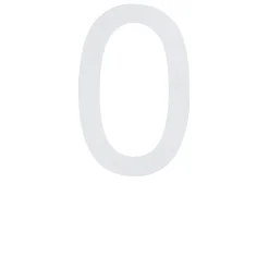 Alpertec Hausnummer 0 nachtleuchtend selbstklebend weiß-grün