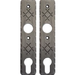 Alpertec Kurzschildpaar aus Schmiedeeisen verzinkt