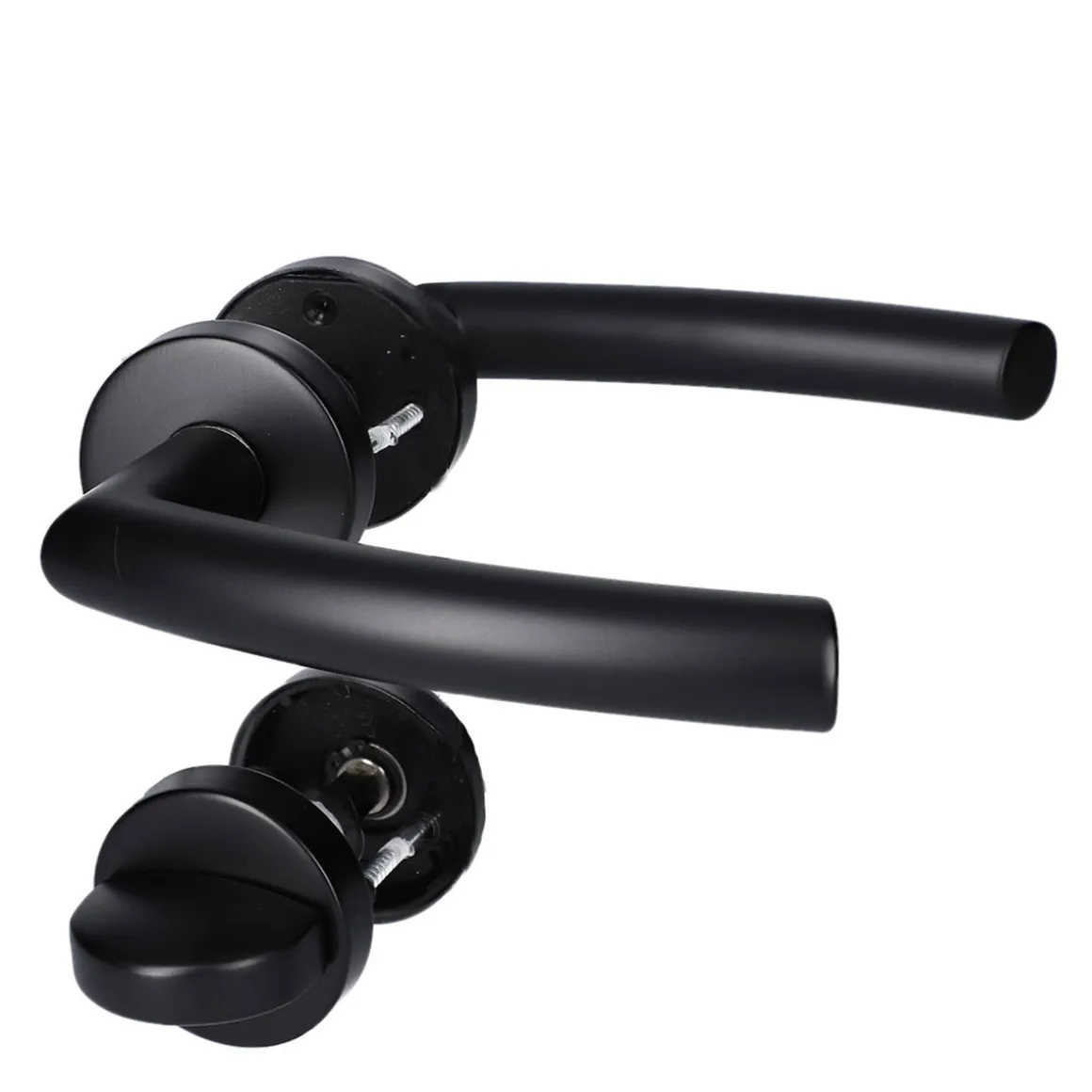 Alpertec Rosettengarnitur Fair II für WC-Türen Durchmesser 52 mm schwarz