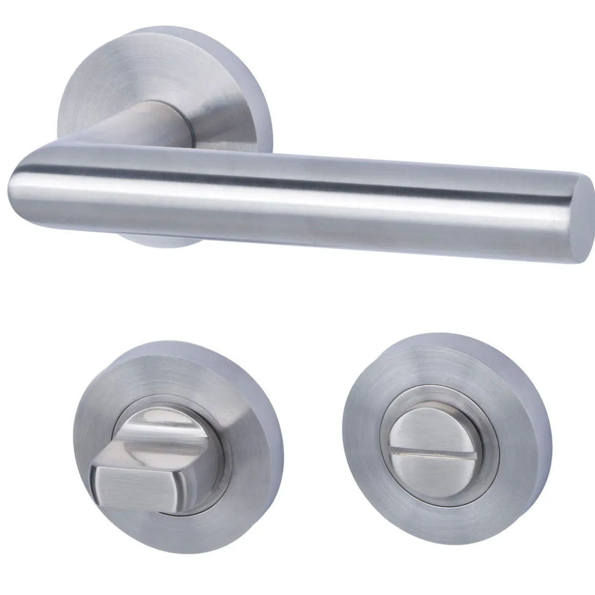 Alpertec Rosettengarnitur Solid 10-R für WC satiniert