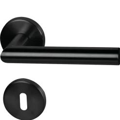 Alpertec Rosettengarnitur Fair I schwarz Durchmesser 52 mm