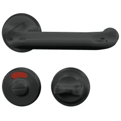 Alpertec Rosettengarnitur Wanda-R für WC schwarz