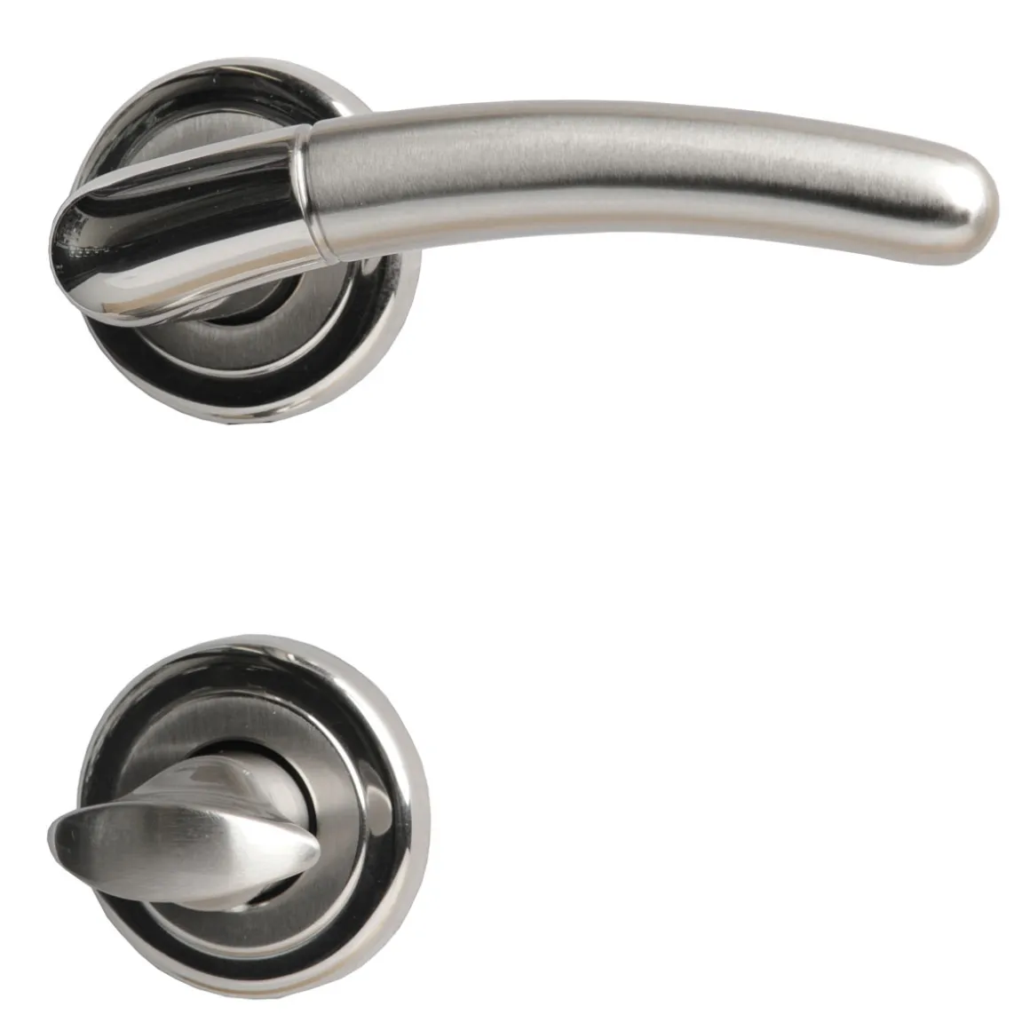 Alpertec Rosettengarnitur Betty-R Messing Chrom poliert/satiniert WC