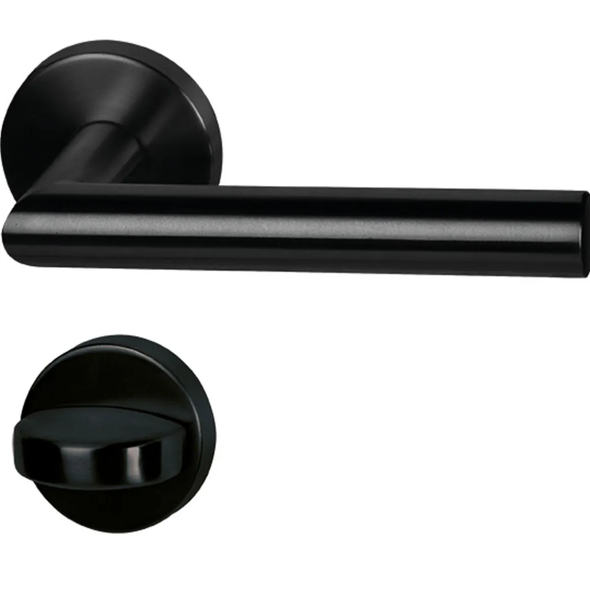 Alpertec Rosettengarnitur Fair I für WC-Türen Durchmesser 52 mm schwarz