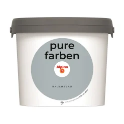 Alpina Innenfarbe pure farben 2,5 L Rauchblau matt