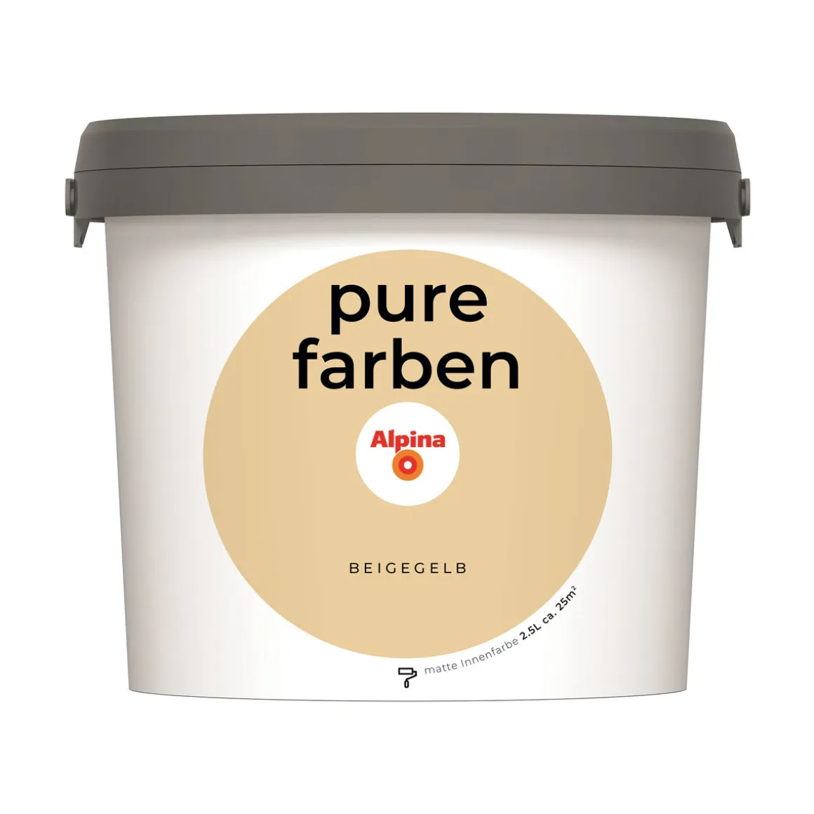 Alpina Innenfarbe pure farben 2,5 L Beigegelb matt