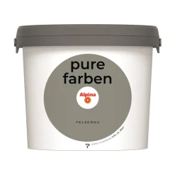 Alpina Innenfarbe pure farben 2,5 L Felsgrau matt