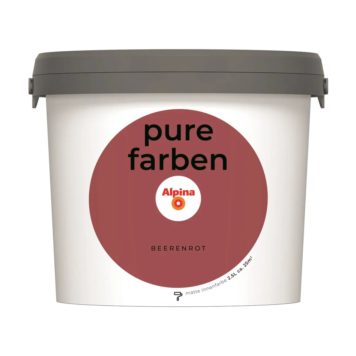 Alpina Innenfarbe pure farben 2,5 L Beerenrot matt