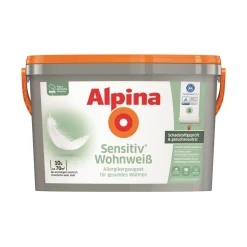 Alpina  Wandfarbe Sensitiv Wohnweiß 10 L