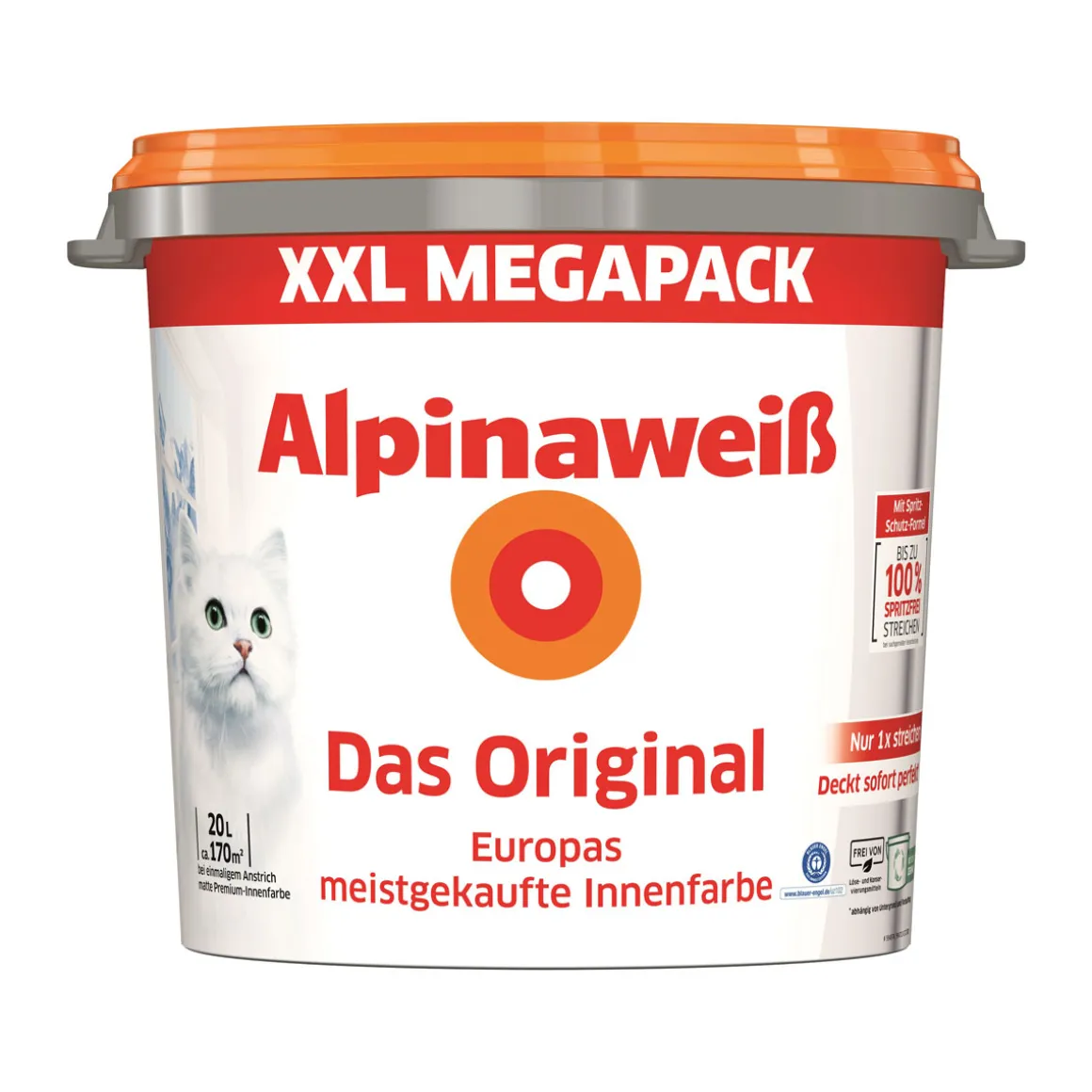 Alpina weiß Das Original Spritzfrei Matt 20 L