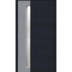 Aluminium Sicherheits-Haustür Bologna Exklusiv 75 mm anthrazit-grau 100 x 210 cm Anschlag links inkl Griffleiste