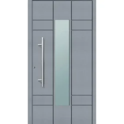 Aluminium Sicherheits-Haustür Como Superior grau 100 x 210 x 6 cm links