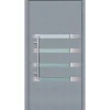 Aluminium Sicherheits-Haustür Brescia Superior 60 mm grau 100 x 210 cm Anschlag links inkl Griffset