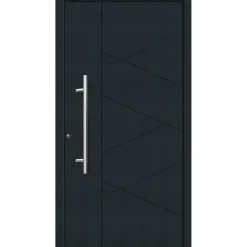 Aluminium Sicherheits-Haustür Foggia Superior 60 mm anthrazit 100 x 210 cm Anschlag links inkl Griffset