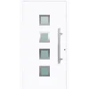 Aluminium Sicherheits-Haustür Mailand Exklusiv 75 mm weiß 110 x 210 cm Anschlag rechts inkl Griffset