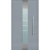 Aluminium Sicherheits-Haustür Catania Exklusiv 75 mm grau 100 x 210 cm Anschlag links inkl Griffset
