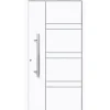 Aluminium Sicherheits-Haustür Cagliari Superior 60 mm weiß 100 x 210 cm Anschlag rechts inkl Griffset