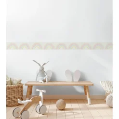 AS Creation Selbstklebende Bordüre 5 x 0,13 m, Muster: Regenbögen