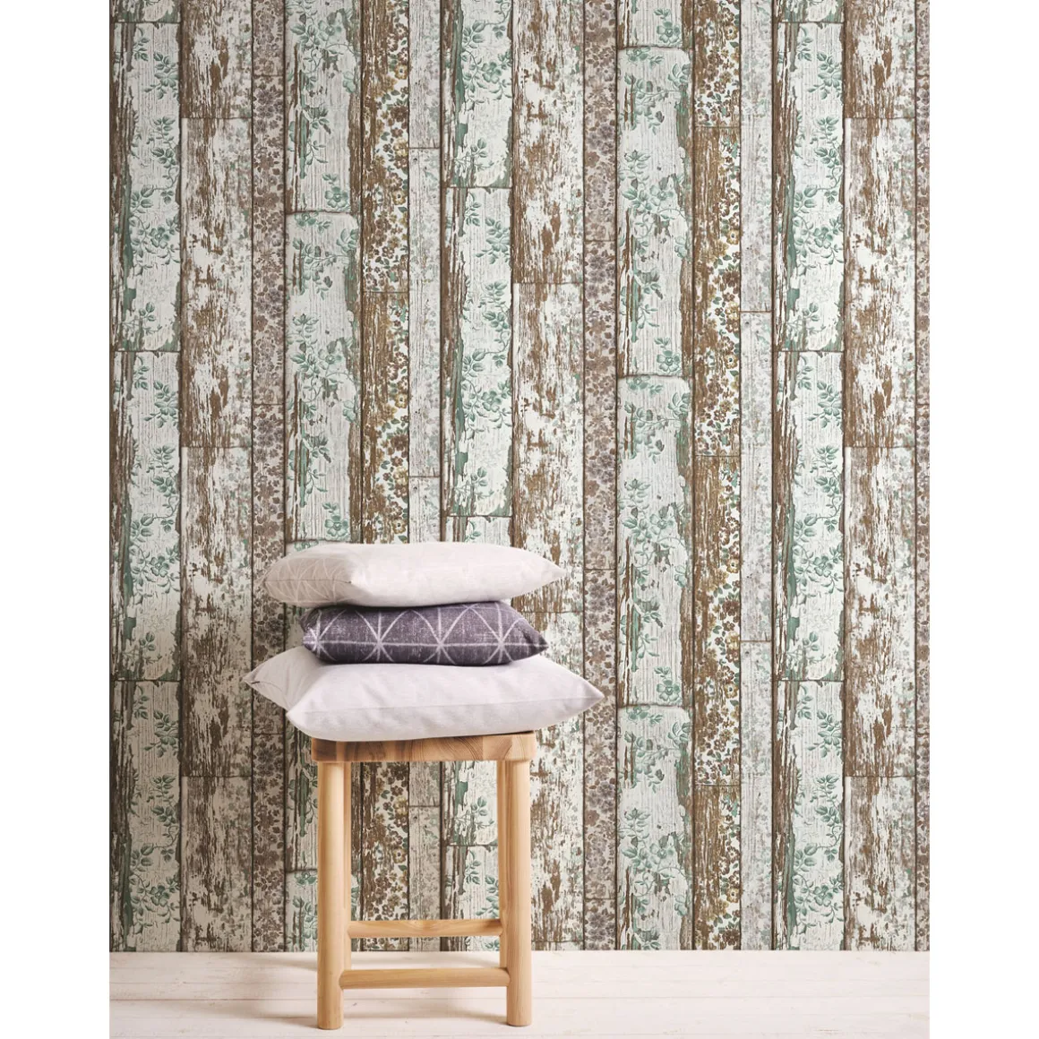 AS Creation Vliestapete neue Bude 2.0 Holz mit Blumen 10,05 x 0,53 m