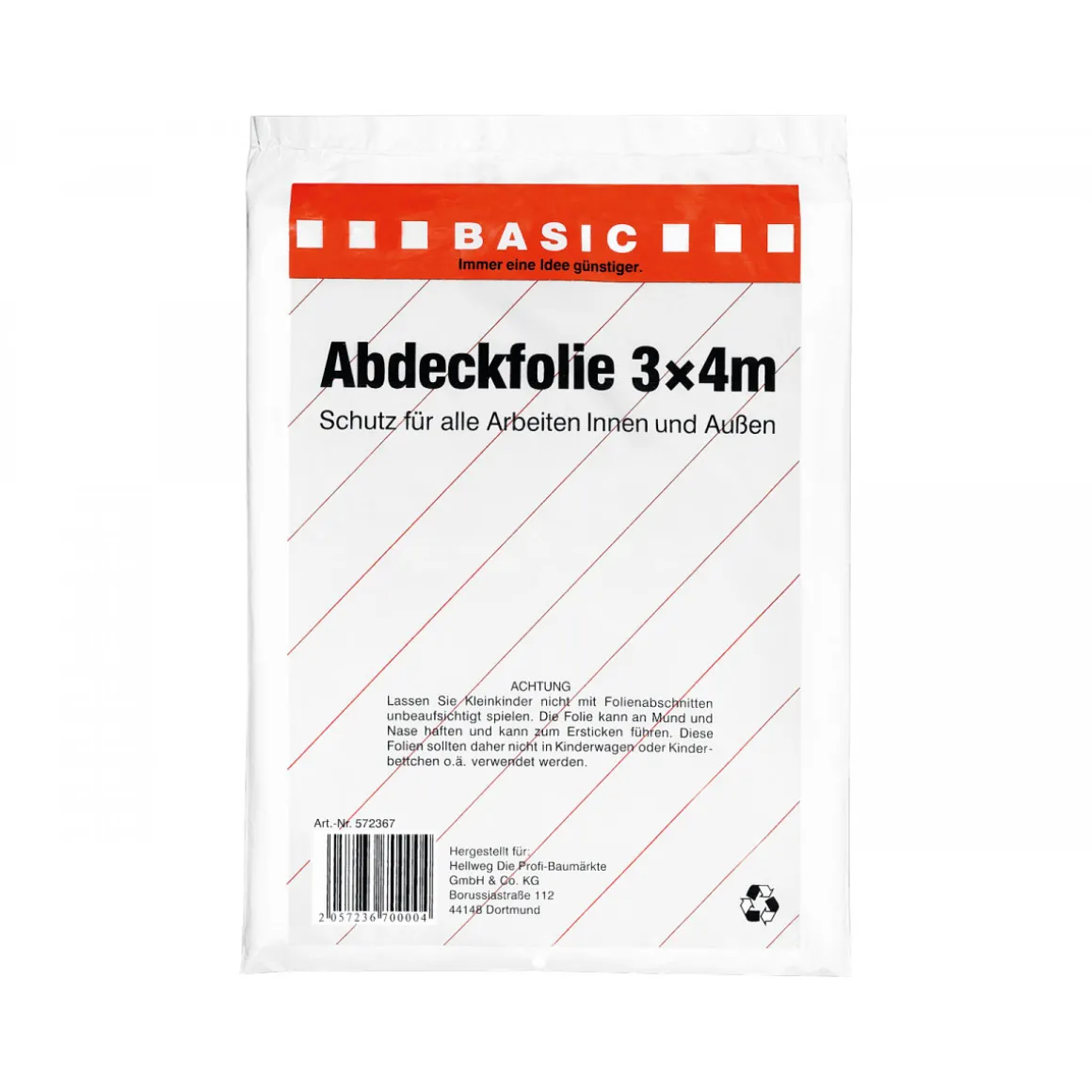Basic Abdeckfolie 4 x 3 m