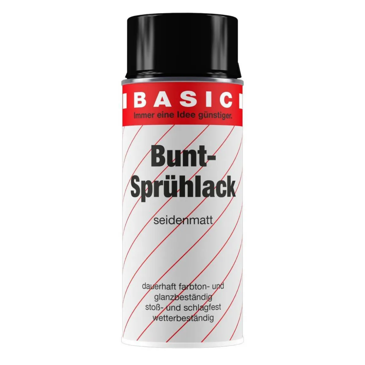 Basic Buntsprühlack schwarz seidenmatt 400 ml