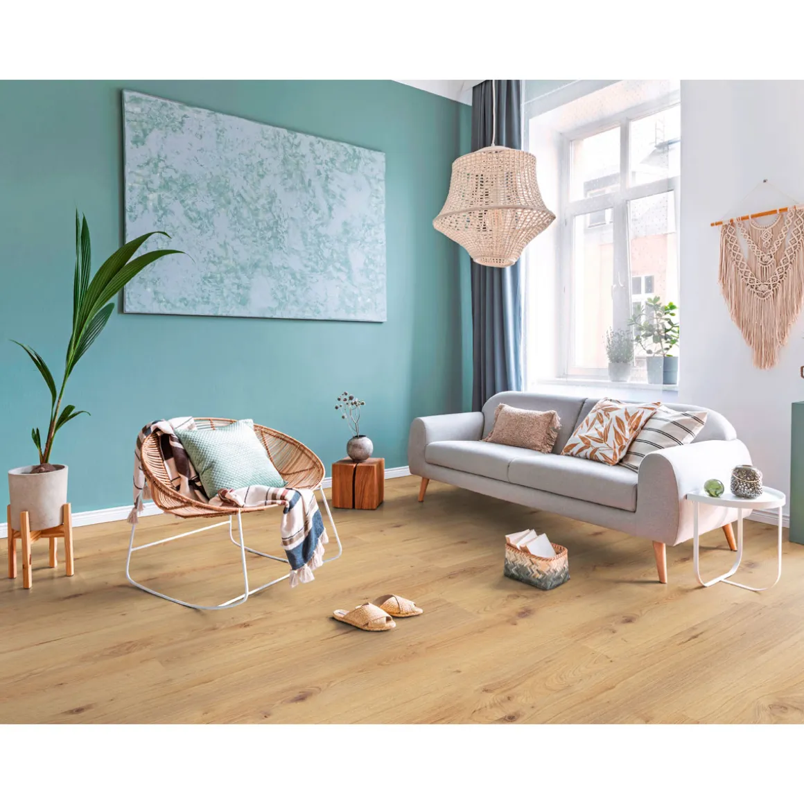 Basic Laminatboden Eiche Silent 138 x 19,3 cm