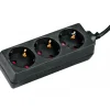 Basic Steckdosenleiste 3-fach schwarz