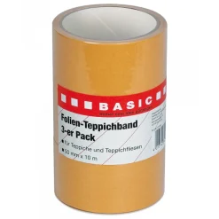 Basic Teppichband Folie 3er Pack 10m x 50 mm