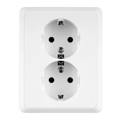 Basic ws Steckdose 2-f.