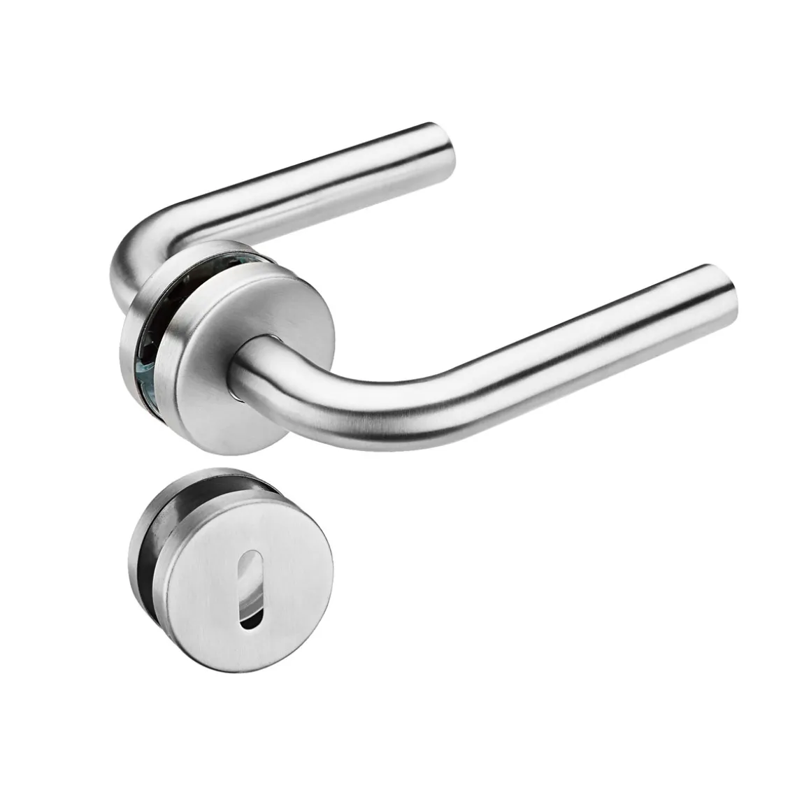 Basic Zimmertür Rosetten-Drückergarnitur Usedom Edelstahl