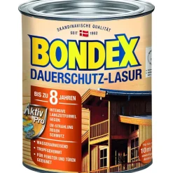 Bondex Dauerschutz-Lasur Grau 0,75 L