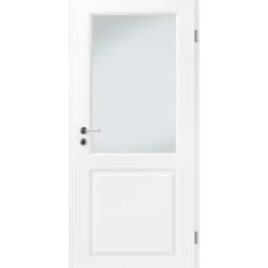 Borne Zimmertür Castell Weißlack mit Lichtausschnitt 86 x 198,5 cm DIN rechts