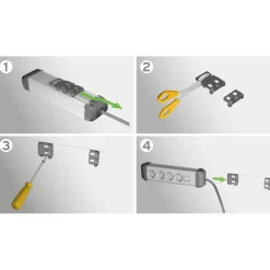 Brennenstuhl Premium-Alu-Line Steckdosenleiste 6-fach