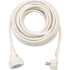 Brennenstuhl Qualitäts-Kunststoff-Verlängerungskabel mit Flachstecker 1000 cm weiß