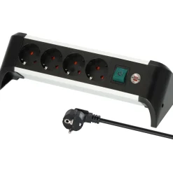 Brennenstuhl Steckdosenleiste  Alu-Office-Line 4fach schwarz