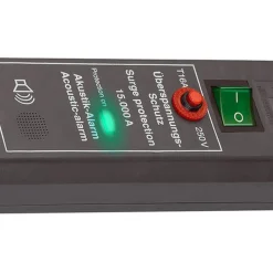 Brennenstuhl Steckdosenleiste Secure-Tec 6-fach anthrazit Überspannungsschutz akustisches Warnsignal 3 m Kabel Schalter